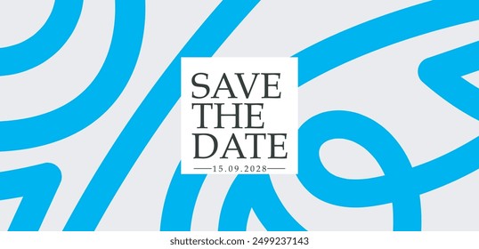 Save the date banner. Can be used for business, marketing and advertising. logo graphic design of event summit made for Technology and upcoming events. Vector EPS 10