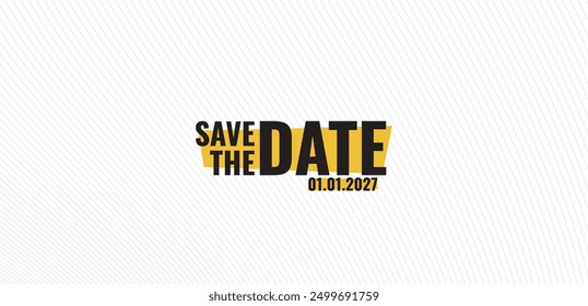 Save the date banner. Can be used for business, marketing and advertising. logo graphic design of event summit made for Technology and upcoming events. Vector EPS 10