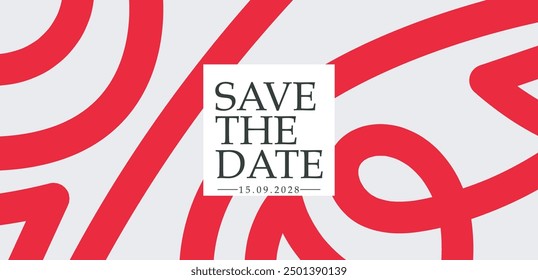 Save the date banner. Can be used for business, marketing and advertising. logo graphic design of event summit made for Technology and upcoming events. Vector EPS 10