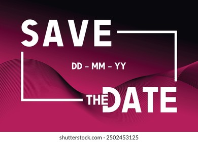 Save the date banner. Can be used for business, marketing and advertising.