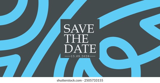 Save the date banner. Can be used for business, marketing and advertising. logo graphic design of event summit made for Technology and upcoming events. Vector EPS 10