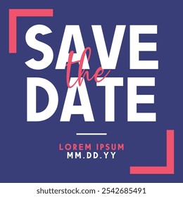 Save the date banner. Can be used for business, marketing and advertising. logo graphic design of event summit made for Technology and upcoming events.	
