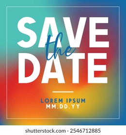 Save the date banner. Can be used for business, marketing and advertising. logo graphic design of event summit made for Technology and upcoming events.