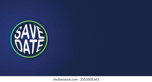 Save the date banner. Can be used for business, marketing and advertising. logo graphic design of event summit made for Technology and upcoming events. Vector EPS 10