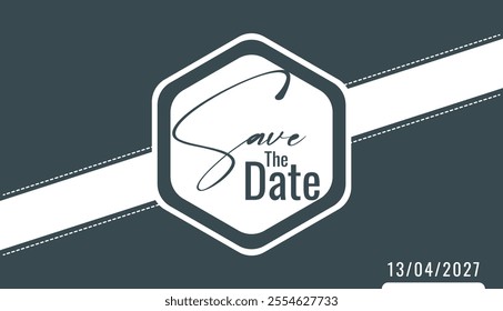 Save the date banner. Can be used for business, marketing and advertising. logo graphic design of event summit made for Technology and upcoming events. Vector EPS 10