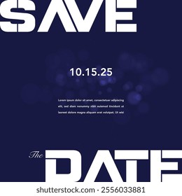 Save the date banner. Can be used for business, marketing and advertising. logo graphic design of event summit made for Technology and upcoming events.
