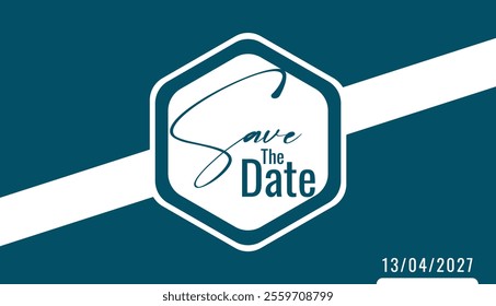 Save the date banner. Can be used for business, marketing and advertising. logo graphic design of event summit made for Technology and upcoming events. Vector EPS 10