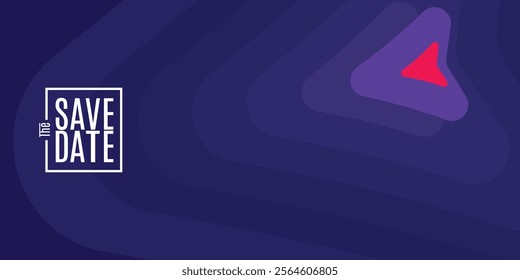 Save the date banner. Can be used for business, marketing and advertising. logo graphic design of event summit made for Technology and upcoming events.
