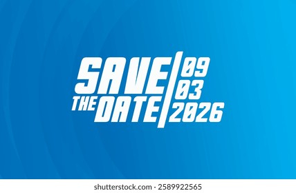 Save the date banner. Can be used for business, marketing and advertising. logo graphic design of event summit made for Technology and upcoming events. Vector EPS 10
