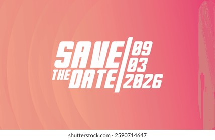 Save the date banner. Can be used for business, marketing and advertising. logo graphic design of event summit made for Technology and upcoming events. Vector EPS 10