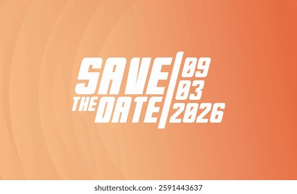 Save the date banner. Can be used for business, marketing and advertising. logo graphic design of event summit made for Technology and upcoming events. Vector EPS 10