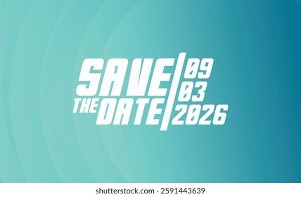 Save the date banner. Can be used for business, marketing and advertising. logo graphic design of event summit made for Technology and upcoming events. Vector EPS 10