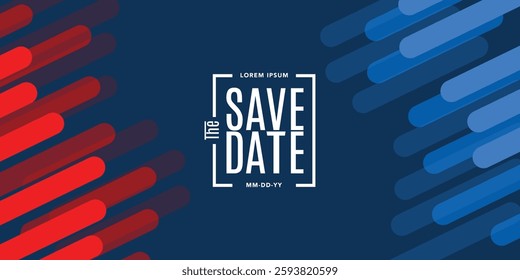 Save the date banner. Can be used for business, marketing and advertising. logo graphic design of event summit made for Technology and upcoming events.