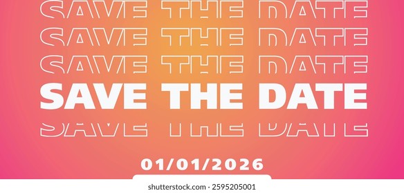 Save the date banner. Can be used for business, marketing and advertising. logo graphic design of event summit made for Technology and upcoming events. Vector EPS 10