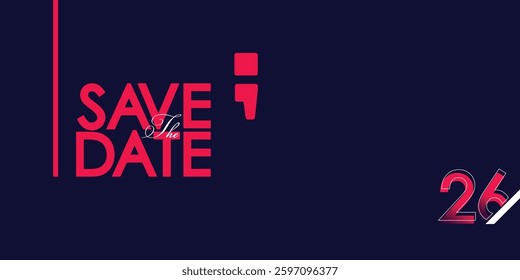 Save the date banner. Can be used for business, marketing and advertising. logo graphic design of event summit made for Technology and upcoming events.