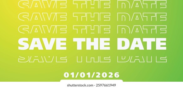 Save the date banner. Can be used for business, marketing and advertising. logo graphic design of event summit made for Technology and upcoming events. Vector EPS 10