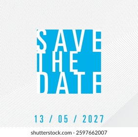 Save the date banner. Can be used for business, marketing and advertising. logo graphic design of event summit made for Technology and upcoming events. Vector EPS 10