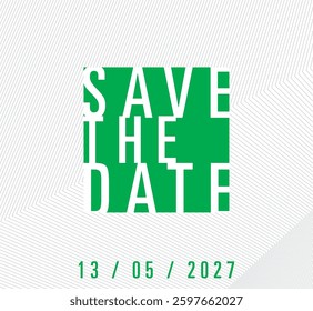 Save the date banner. Can be used for business, marketing and advertising. logo graphic design of event summit made for Technology and upcoming events. Vector EPS 10