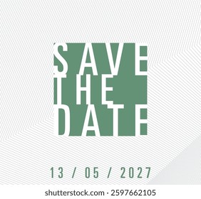 Save the date banner. Can be used for business, marketing and advertising. logo graphic design of event summit made for Technology and upcoming events. Vector EPS 10