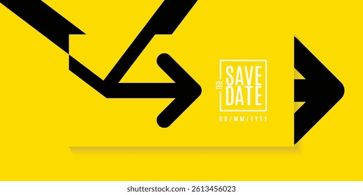 Save the date banner. Can be used for business, marketing and advertising. logo graphic design of event summit made for Technology and upcoming events. Vector EPS 10