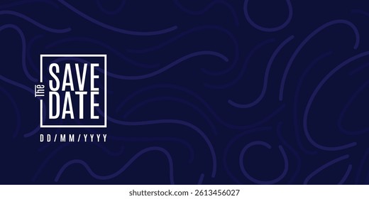 Save the date banner. Can be used for business, marketing and advertising. logo graphic design of event summit made for Technology and upcoming events. Vector EPS 10