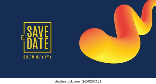Save the date banner. Can be used for business, marketing and advertising. logo graphic design of event summit made for Technology and upcoming events. Vector EPS 10	