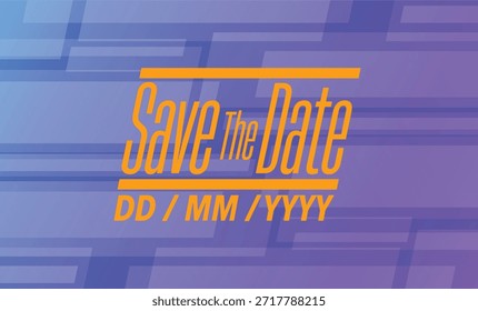 Save the date banner. Can be used for business, marketing and advertising. logo graphic design of event summit made for Technology and upcoming events. Vector EPS 10