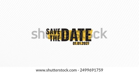 Save the date banner. Can be used for business, marketing and advertising. logo graphic design of event summit made for Technology and upcoming events. Vector EPS 10