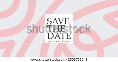 Save the date banner. Can be used for business, marketing and advertising. logo graphic design of event summit made for Technology and upcoming events. Vector EPS 10