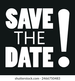 Save the date banner icon in flat style. Compliance message vector illustration on isolated background. Privacy sign business concept.