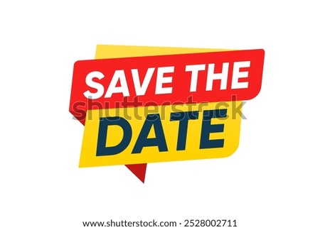 Save The Date banner isolated design template