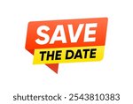 Save the date banner sign vector design