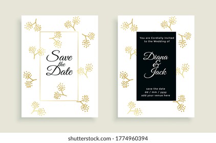 save the date beautiful wedding card design
