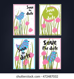 "Save the date" birds card