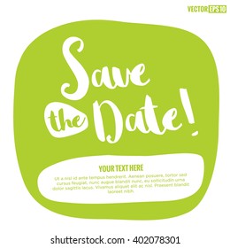 Save The Date Brush Lettering Design Template