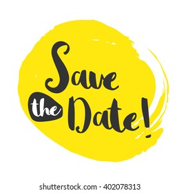 Save The Date Brush Lettering Design Template