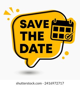 Save the date bundle. Vector illustration with calendar icon on white background, designed to design your website, logo, application.
