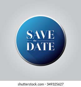 Save the Date button vector