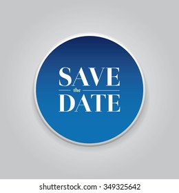 Save the Date button vector