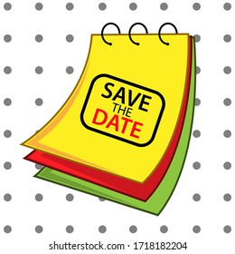 Save the date with calendar. Calendar icon.Vector Illustration on white background.