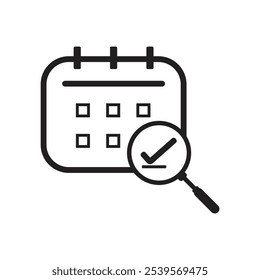 Save date in calendar vector icon on white background.