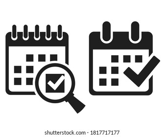 Save date in calendar vector icons set on white background