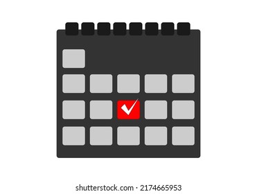 Save date in calendar vector icons on white background. Book an appointment icon