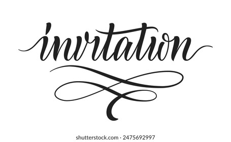 Save the date. Calligraphy inscription. Hand drawn lettering for wedding invitations isolated on white background.