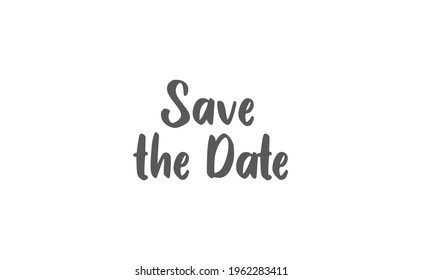 Guarda la fecha, caligrafía de la frase tipo. Diseño de letras dibujadas a mano para invitaciones y tarjetas de boda.