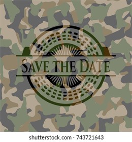 Save the Date camo emblem