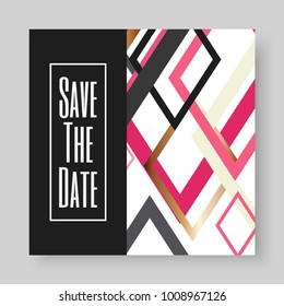 Save the date card. Abstract universal background. Vector illustration