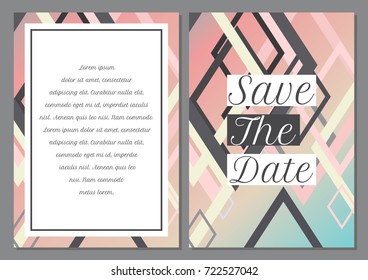 Save the date card. Abstract universal background. Vector illustration