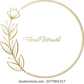 Save the Date card floral frame template with a botanical design for Wedding or party invitations.