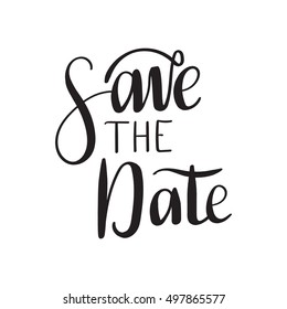 Save the date card. Hand drawn wedding calligraphy. Modern brush calligraphy. Hand drawn lettering background